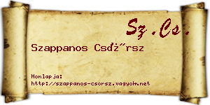 Szappanos Csörsz névjegykártya